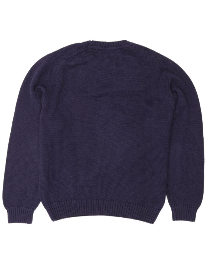 Lands End Pull col rond homme en laine bleu marine moyen