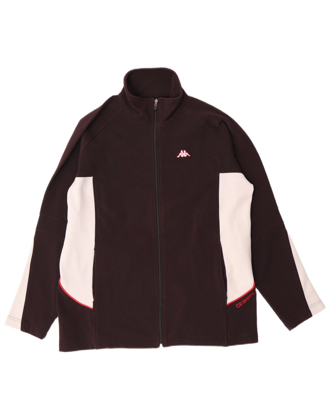 KAPPA Veste de survêtement pour homme Large Noir Colorblock Polyester