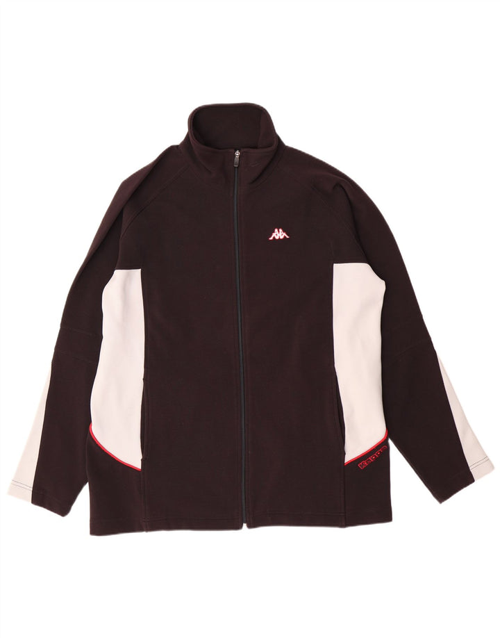 KAPPA Veste de survêtement pour homme Large Noir Colorblock Polyester