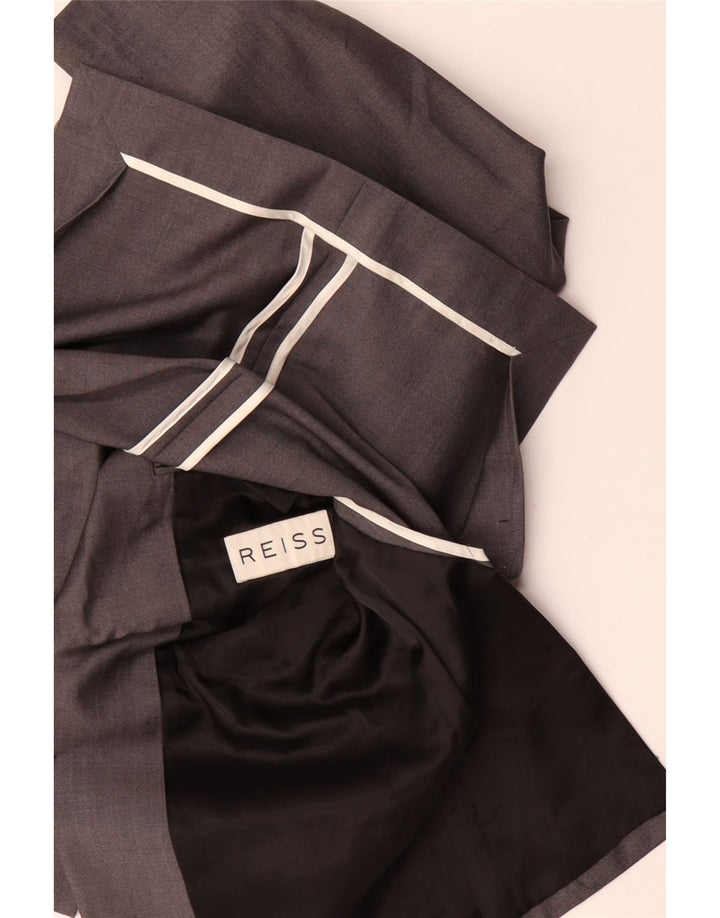 Reiss Veste Blazer 2 Boutons Homme UK 38 Laine Gris Moyen