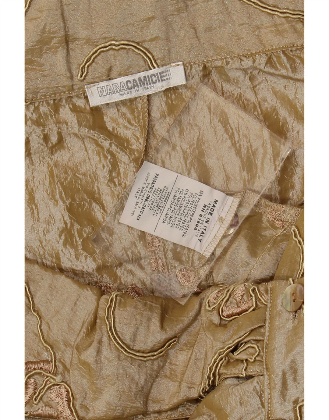 Naracamicie Chemisier court pour femme UK 12 Polyester floral beige moyen