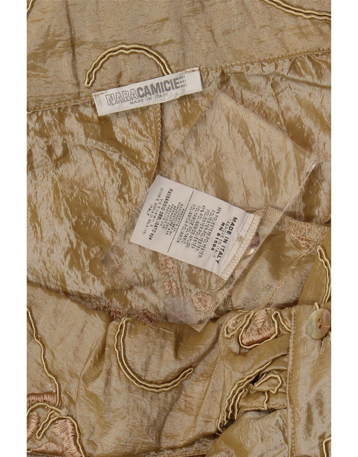 Naracamicie Chemisier court pour femme UK 12 Polyester floral beige moyen