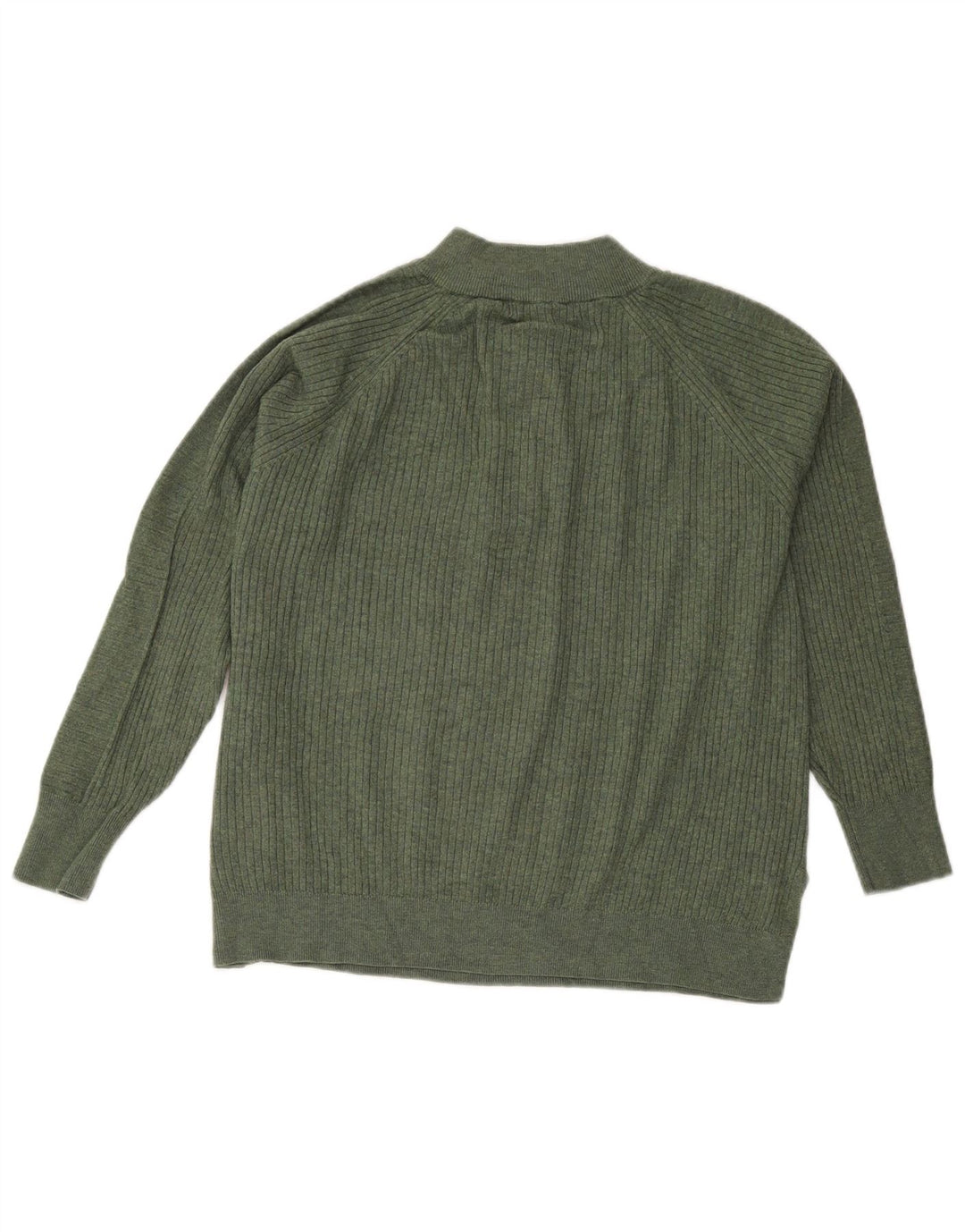 Marks & Spencer Pull à col zippé pour femme UK 16 Large Vert