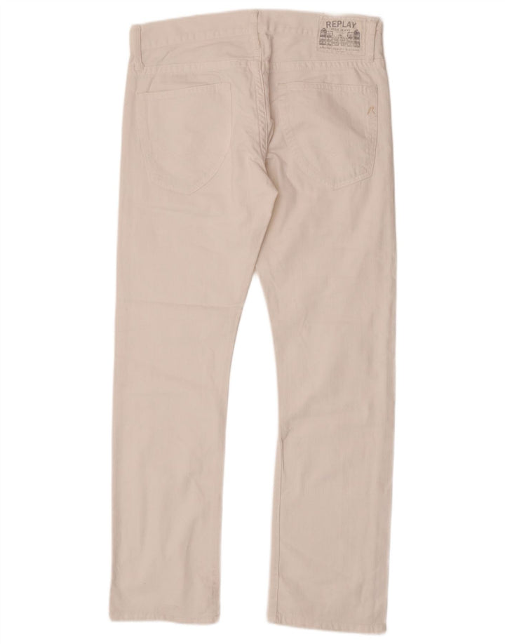 Replay Jean droit homme W32 L31 coton blanc