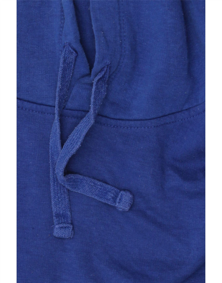Zara Pull à capuche surdimensionné pour femme UK 14 Bleu moyen Coton
