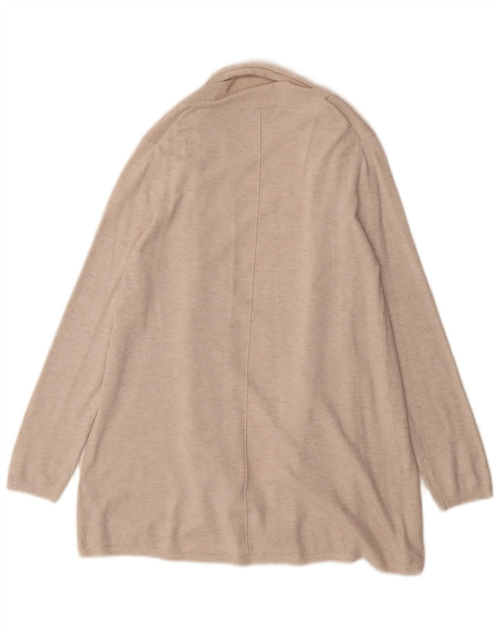 Zara Cardigan ouvert pour femme UK 14 Viscose beige moyen