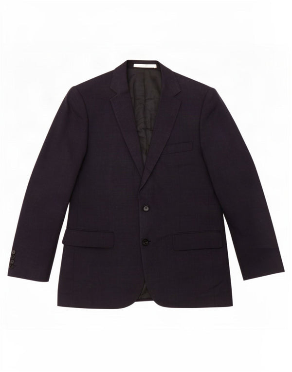 Marks & Spencer Veste blazer à 2 boutons pour homme UK 40 en laine bleu marine moyen