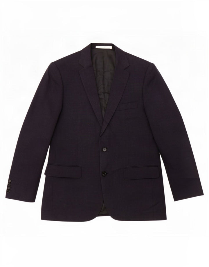 Marks & Spencer Veste blazer à 2 boutons pour homme UK 40 en laine bleu marine moyen