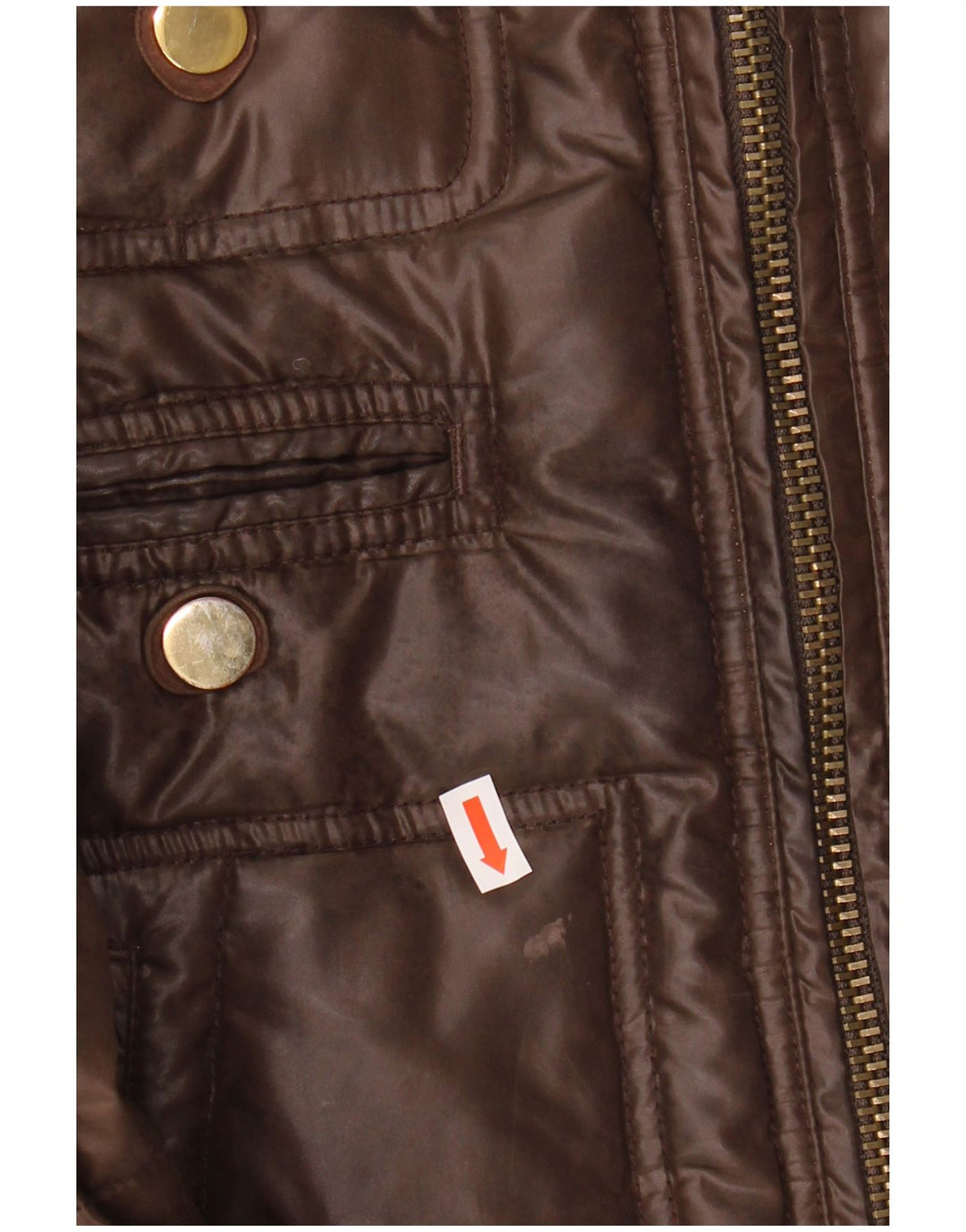 Fay Veste matelassée pour femme UK 10 Small Marron Polyamide