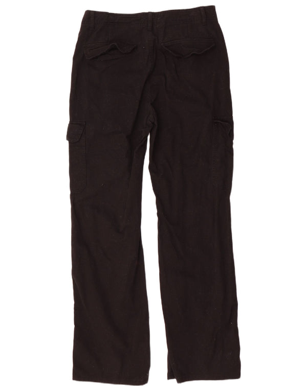 Zara Pantalon cargo droit pour femme EU 40 Medium W30 L31 Coton noir