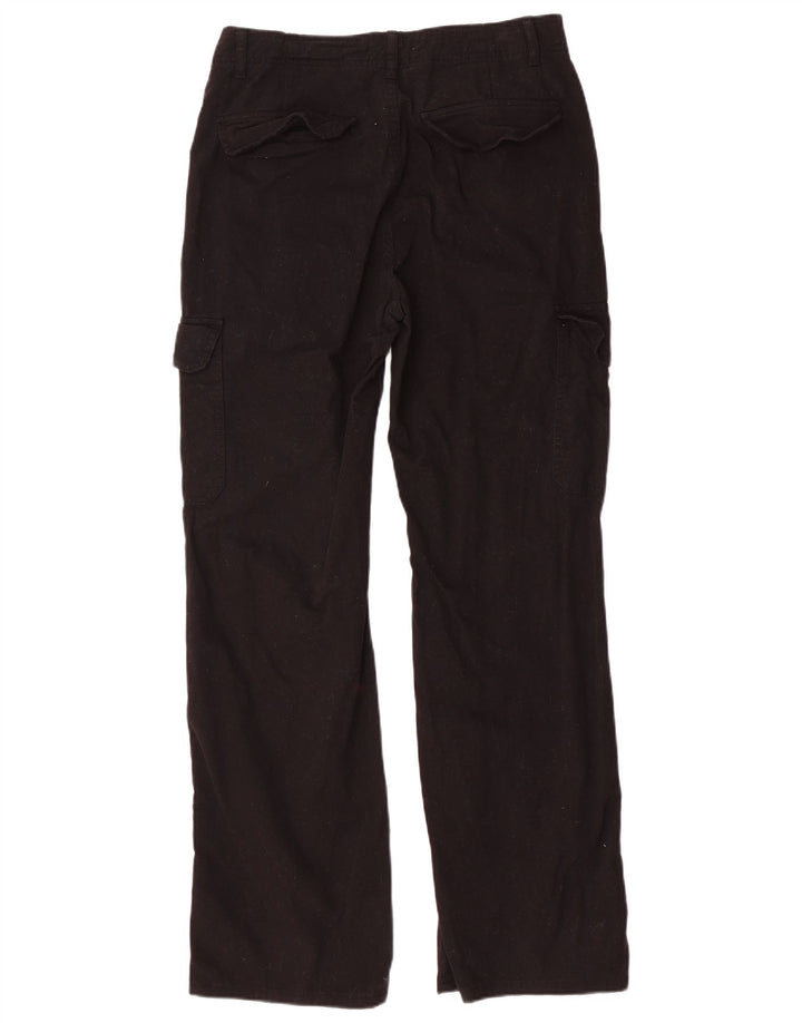 Zara Pantalon cargo droit pour femme EU 40 Medium W30 L31 Coton noir