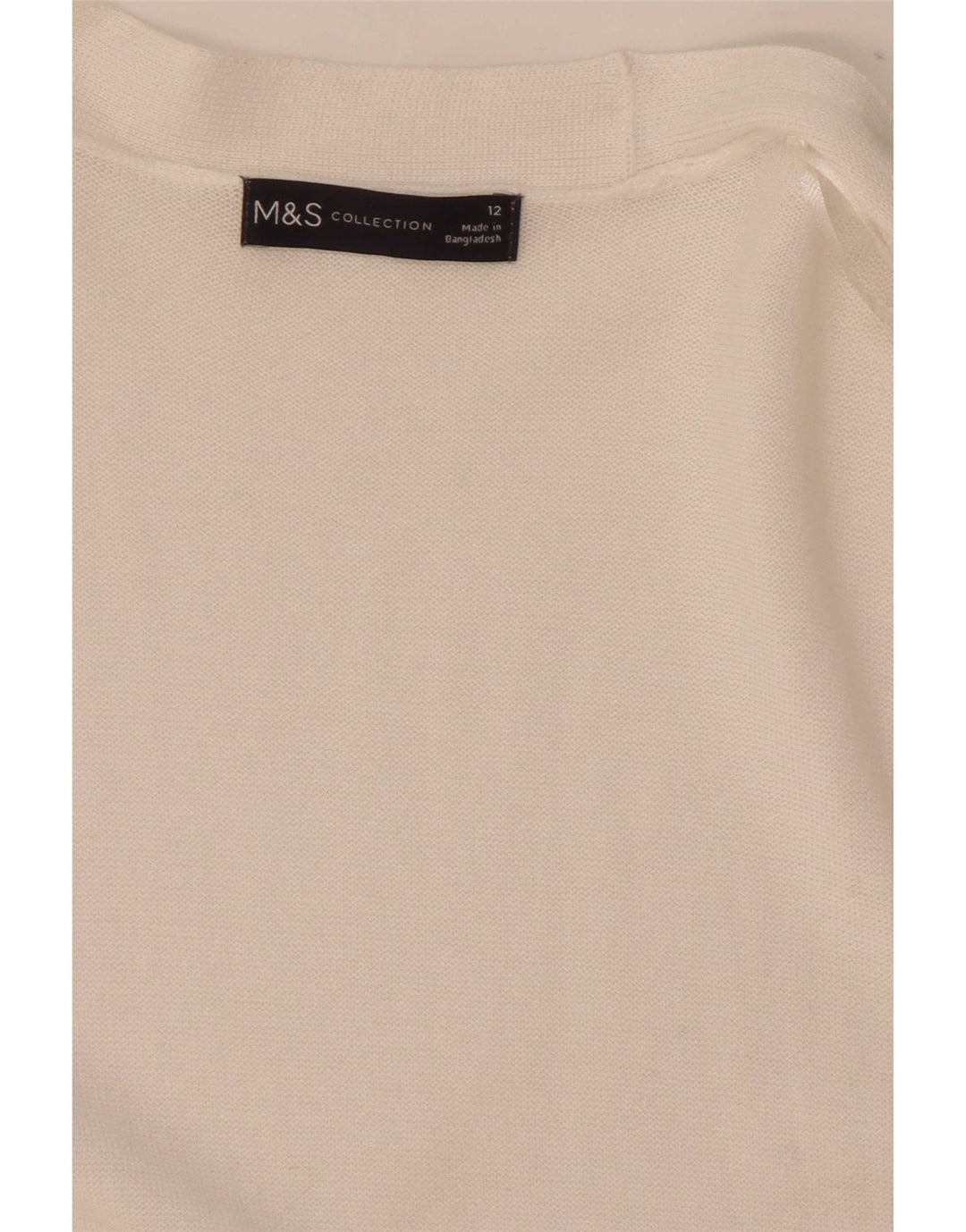 Marks & Spencer Pull cardigan ouvert pour femme UK 12 Blanc moyen