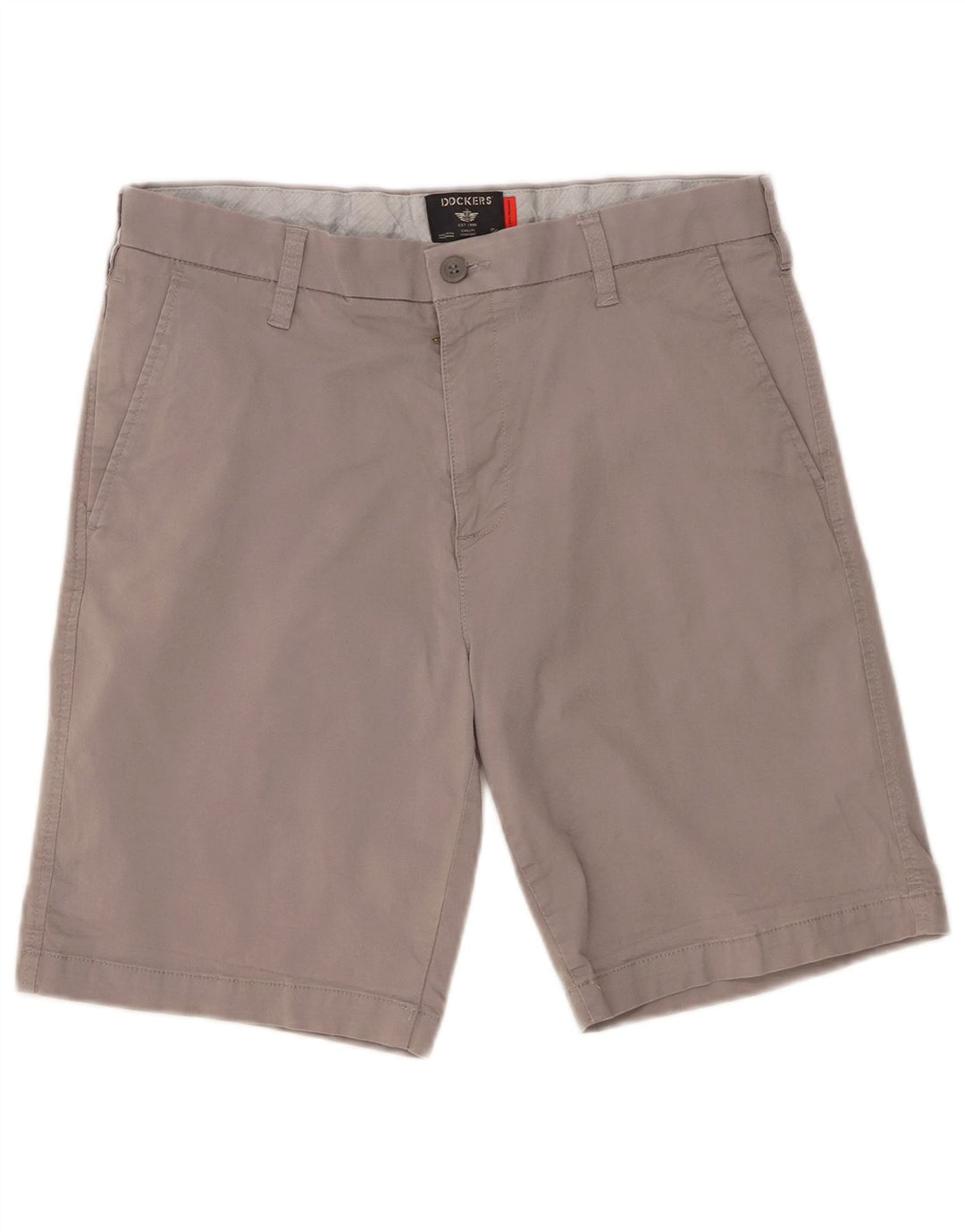 DOCKERS Short Chino Homme W32 Gris Moyen Coton