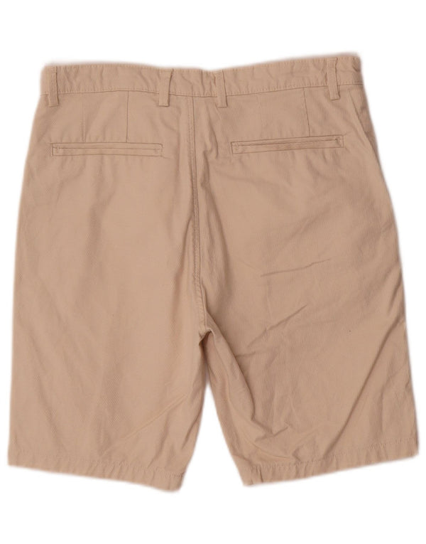 vintage Mens Chino Shorts EU 38 Petit W30 Beige Pinstripe Coton