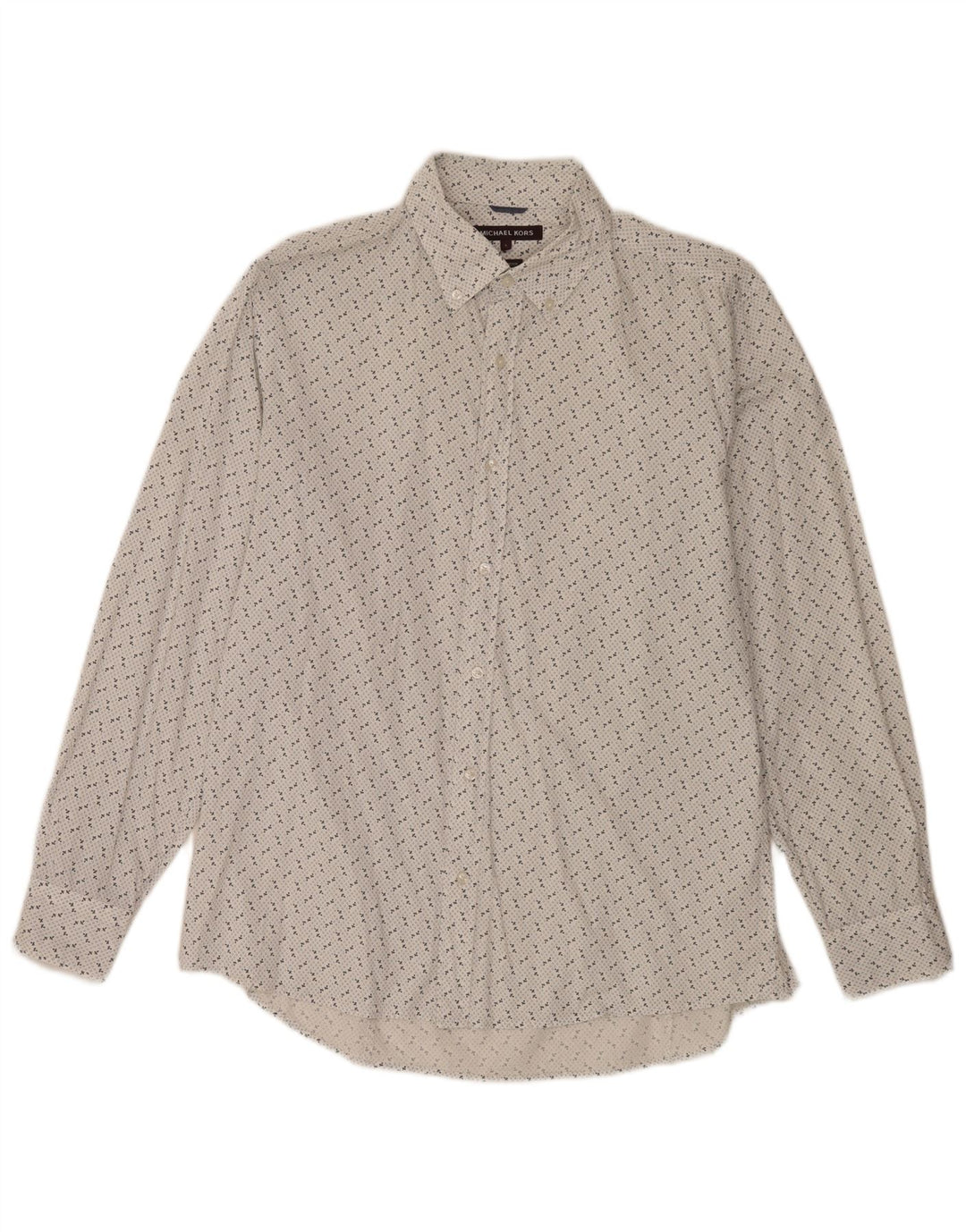 Michael Kors Chemise à motif abstrait pour hommes Grand coton blanc