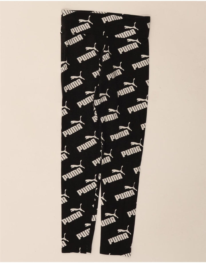 Puma Leggings graphiques pour femmes UK 10 petit coton noir