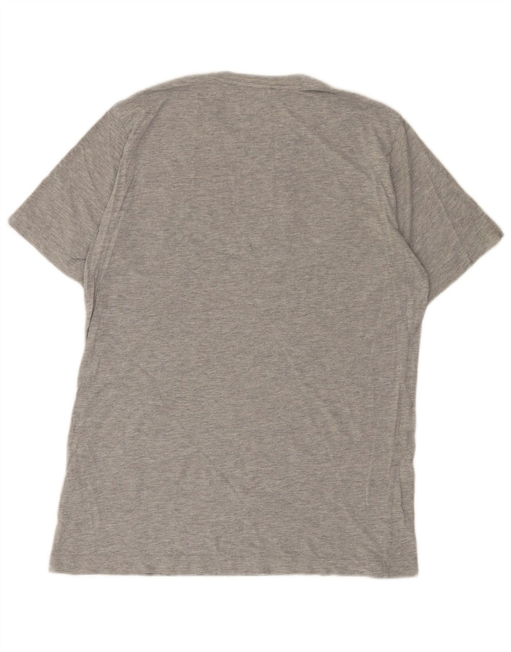 Diesel T-Shirt Graphique Top XS Gris Moucheté Coton Homme