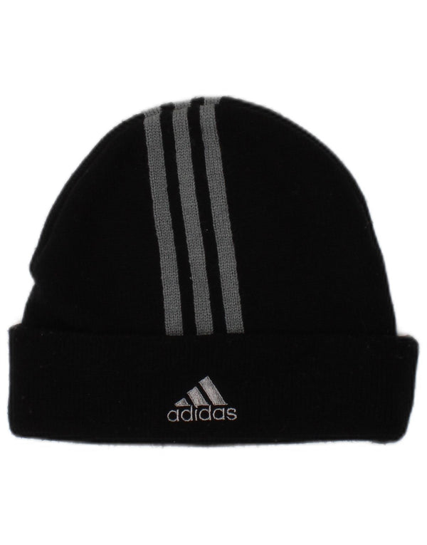 Adidas Bonnet tricoté pour homme Taille unique en polyester rayé noir