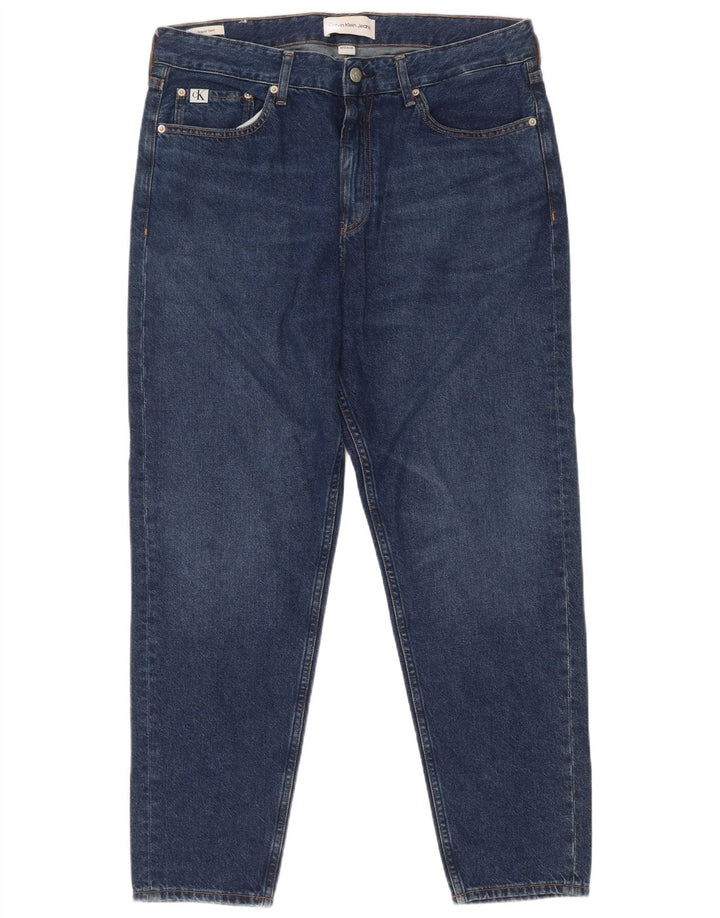 Calvin Klein Jean fuselé régulier pour homme W33 L30 Bleu Coton