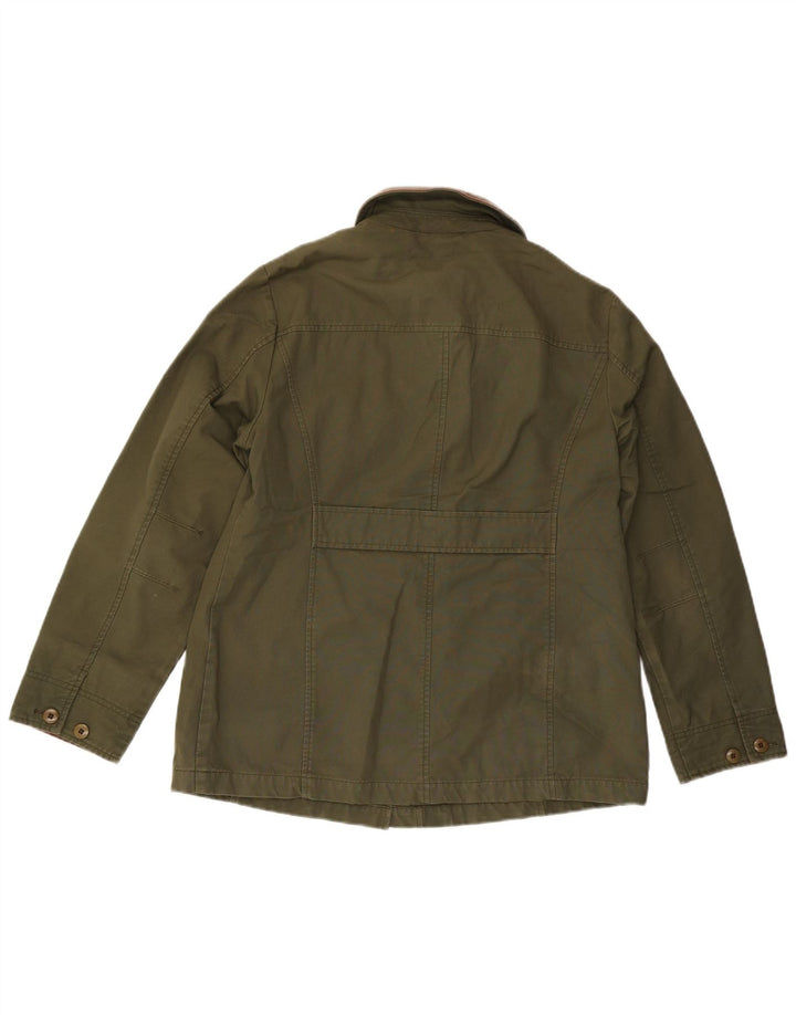 L.L.Bean Veste utilitaire surdimensionnée pour femme UK 10 Petit coton kaki