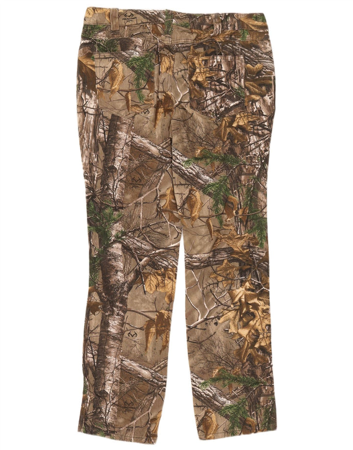 Realtree Pantalon de randonnée pour femme US 14 XL W38 L33 Marron Camouflage Coton