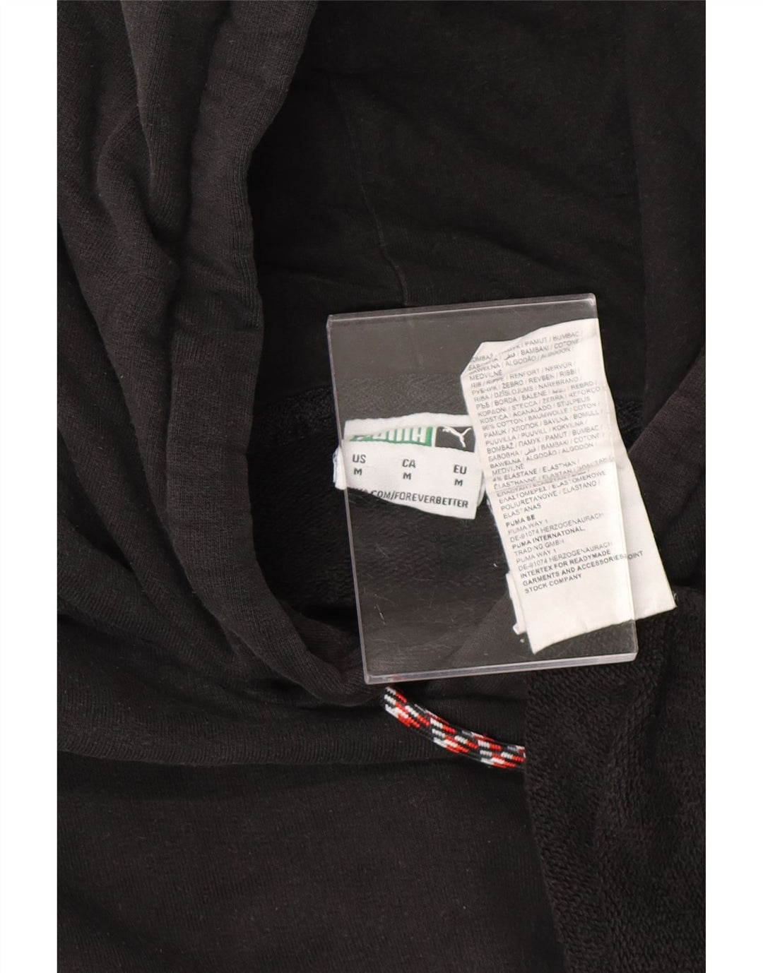 PUMA Pull à capuche pour homme en coton color block noir moyen