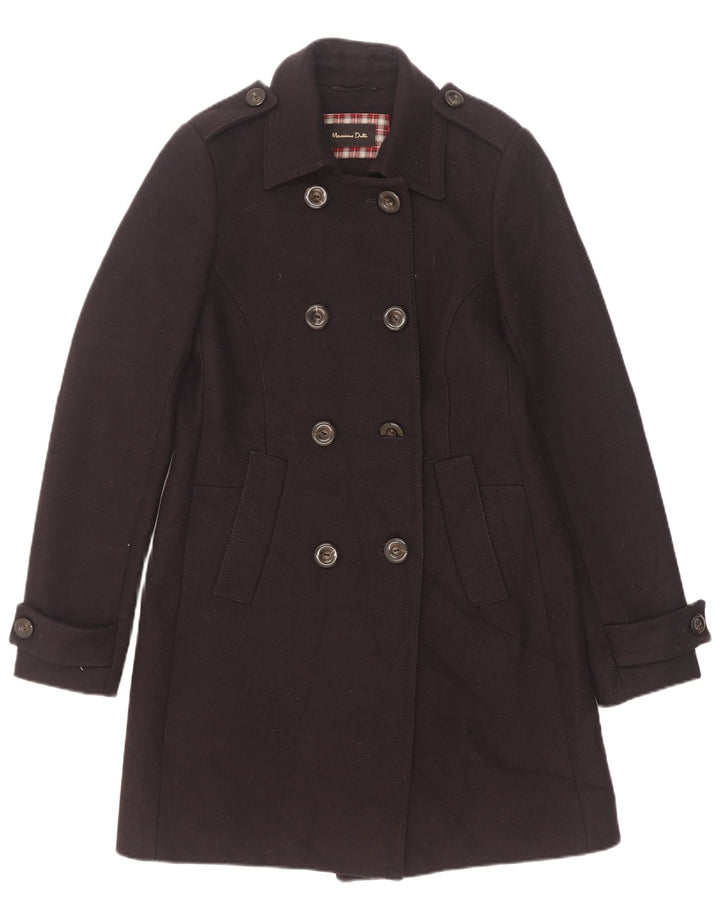 Massimo Dutti Manteau militaire double boutonnage pour femme UK 10 Petit Bleu marine