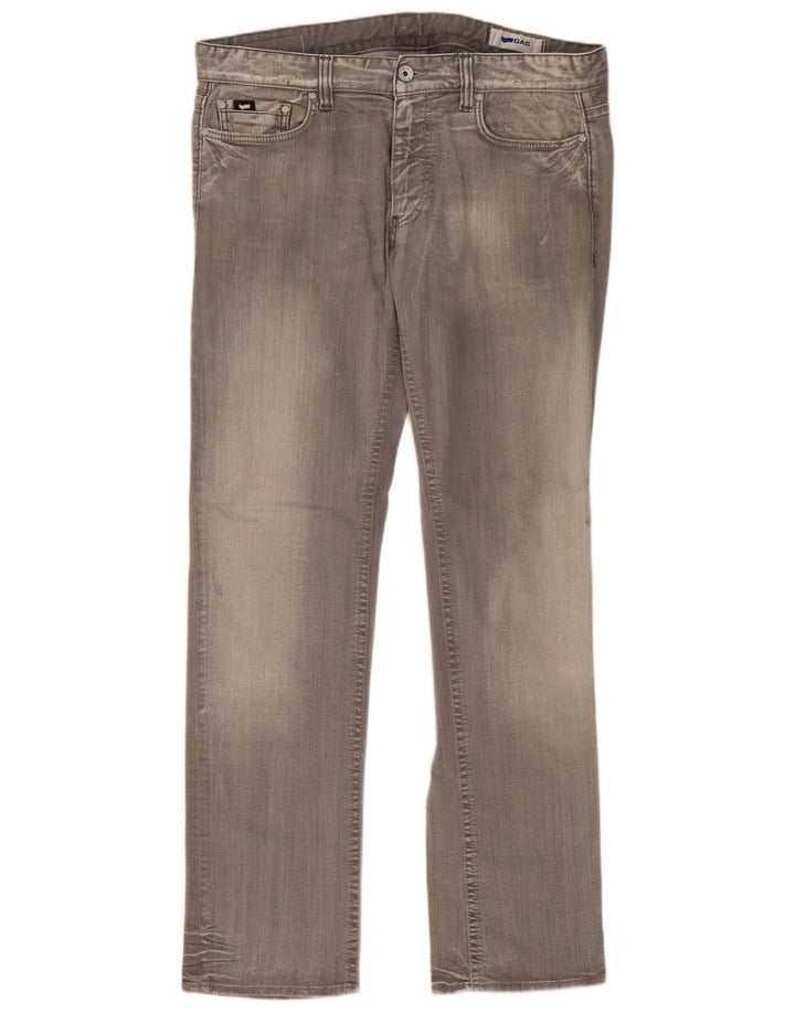 Gas Jean droit femme W38 L34 gris coton