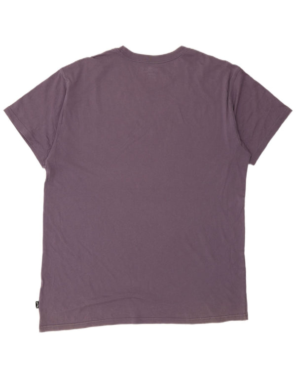 Billabong Mens Graphic T-Shirt Top XL Violet Coton