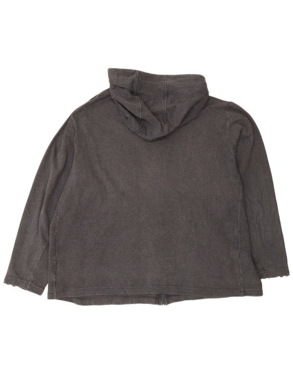 Adidas Pull à capuche zippé pour homme 2XL Gris Coton