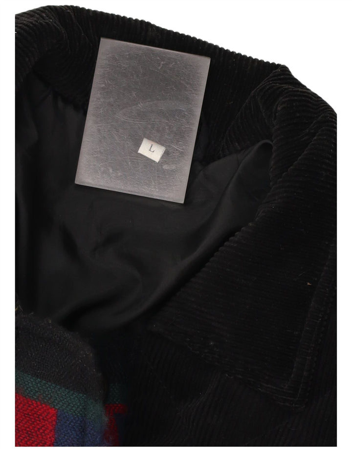 VINTAGE Veste matelassée homme UK 40 Grand géométrique multicolore