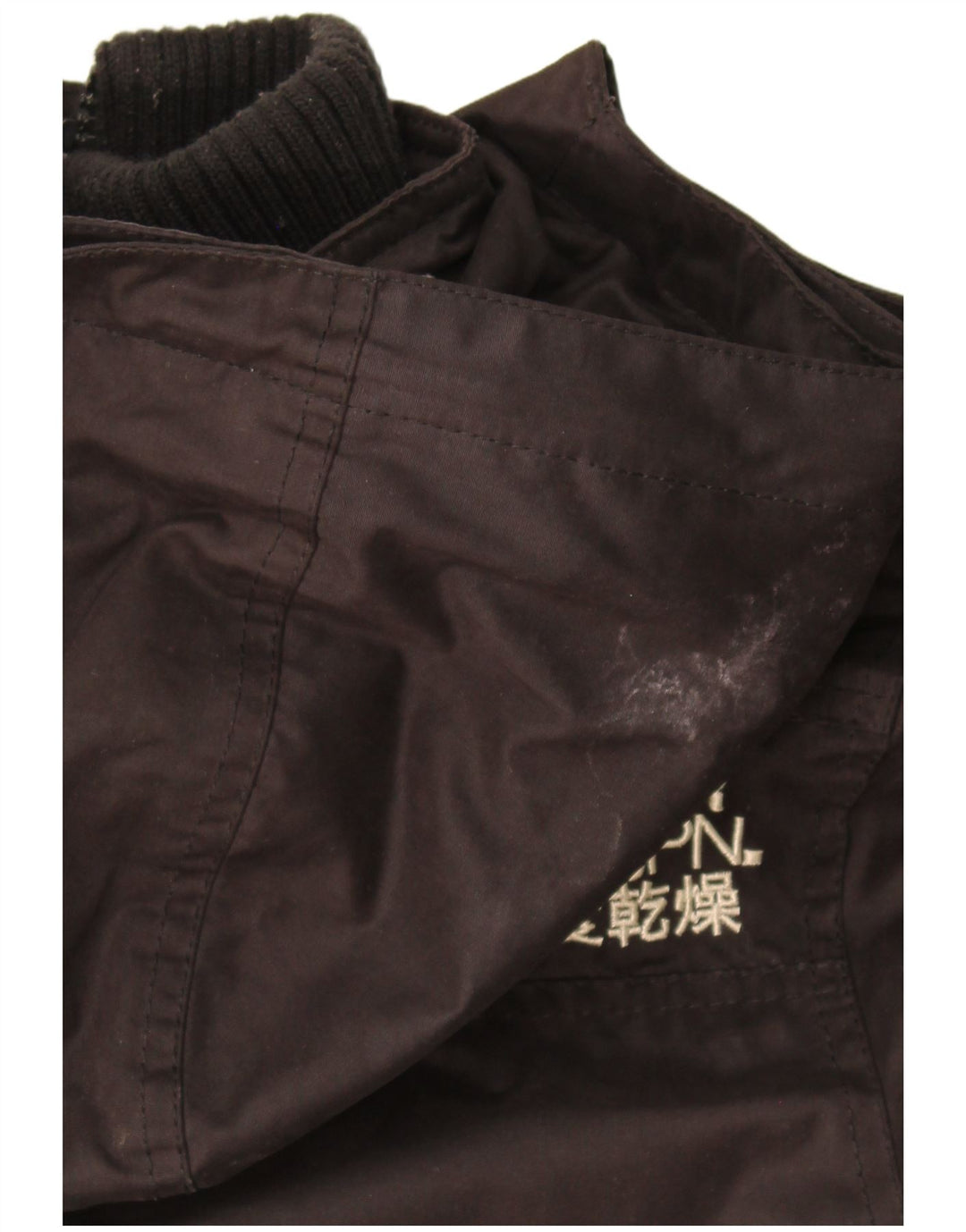 Superdry Veste Parka À Capuche Windparka Femme UK 14 Moyen Noir Polyester