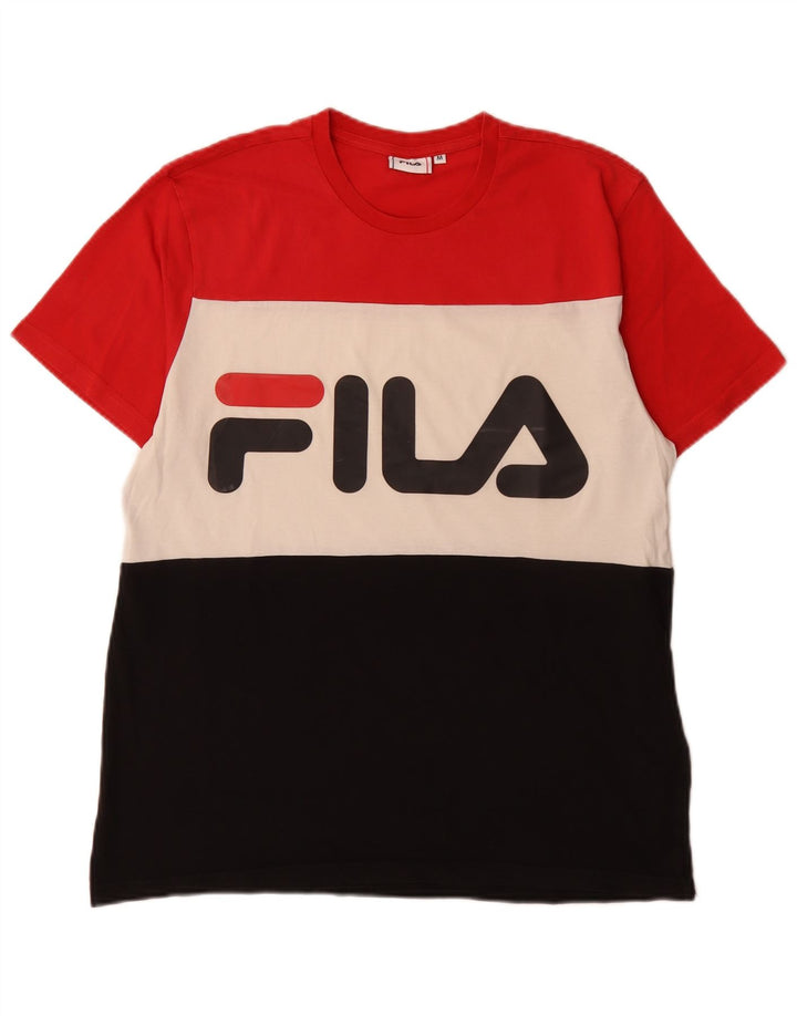 Fila T-Shirt Graphique Homme Multicolore Medium Coton Colorblock