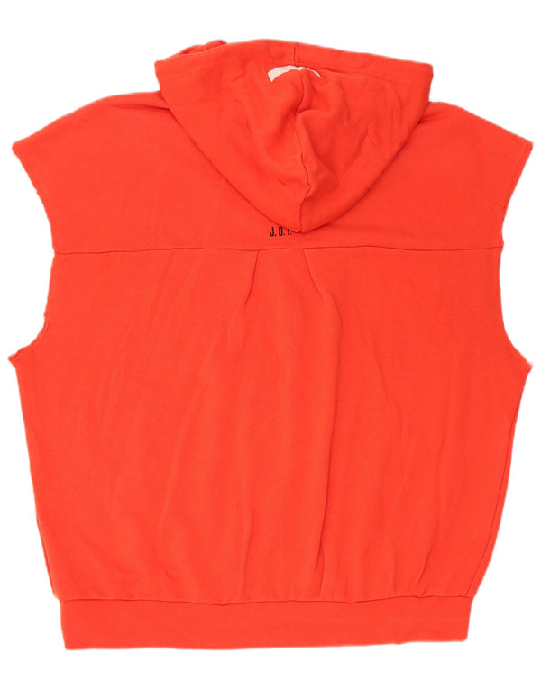 Nike Pull à capuche surdimensionné sans manches pour femme UK 10 Petit coton rouge