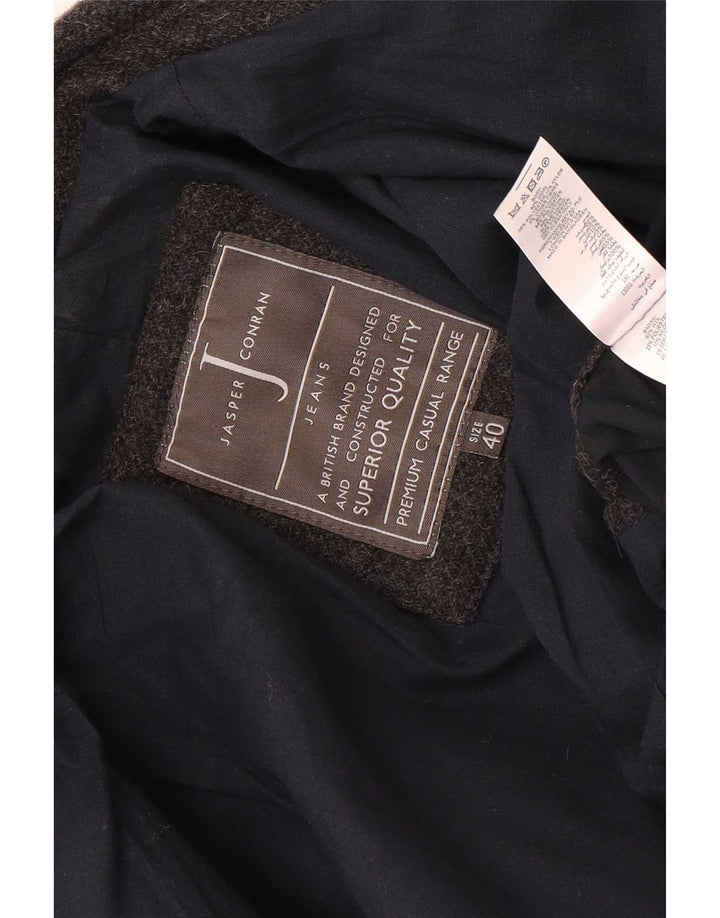 Jasper Conran Veste blazer à 2 boutons pour homme UK 40 en laine à carreaux gris