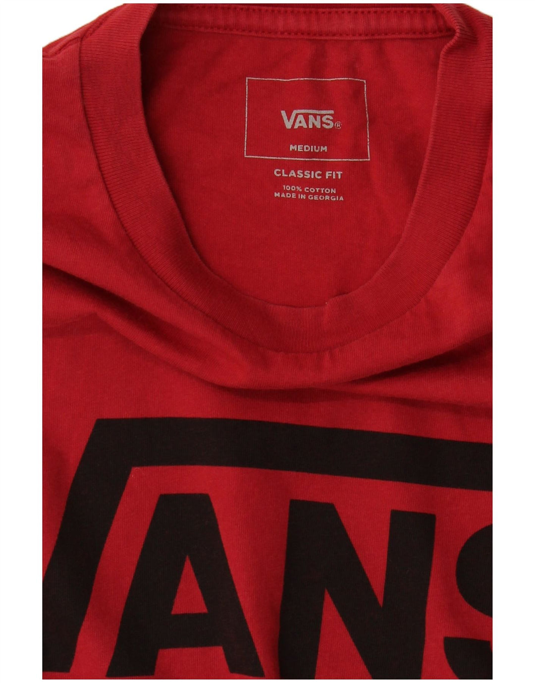 Vans T-shirt coupe classique pour homme en coton rouge moyen