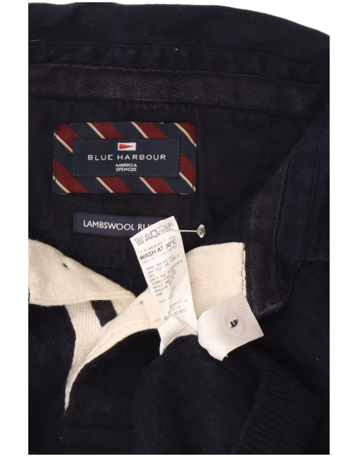 Marks & Spencer Pull à col polo Blue Harbor pour hommes, grand bleu marine