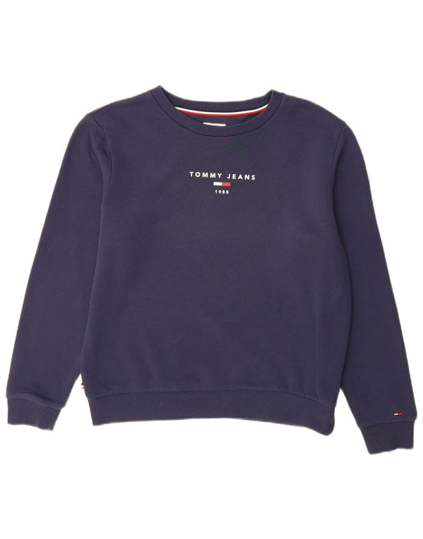 Tommy Hilfiger Sweat-shirt graphique pour femme UK 16 Large Bleu marine