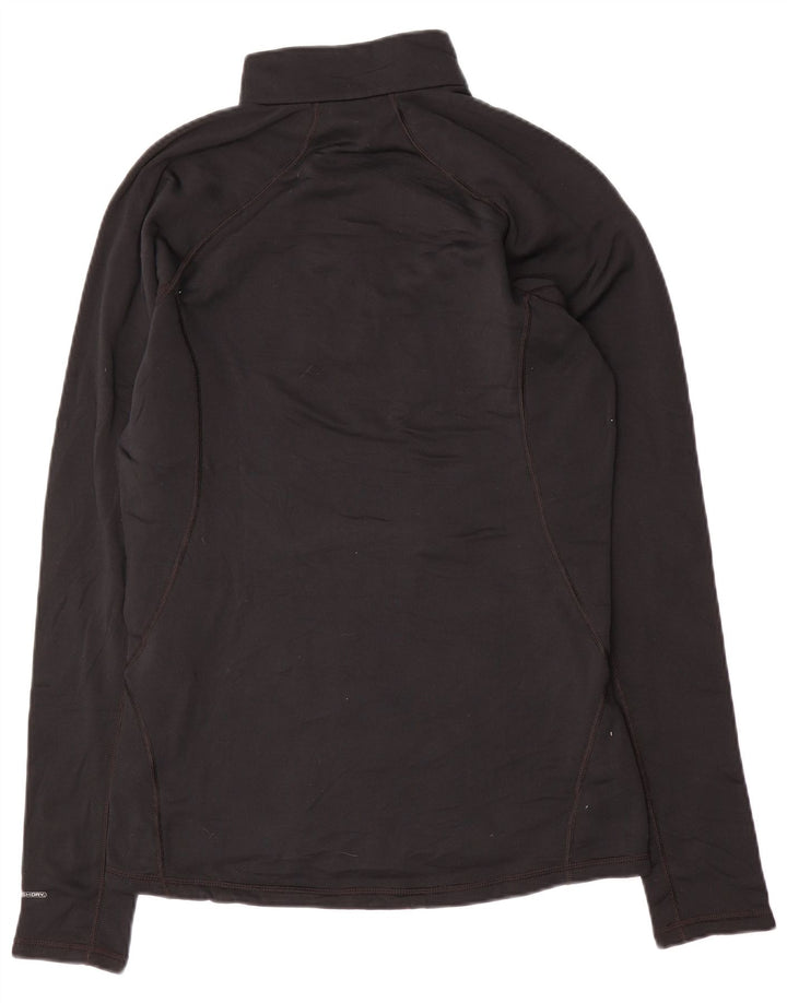 The North Face Haut à manches longues et col zippé pour homme, coupe régulière, noir moyen