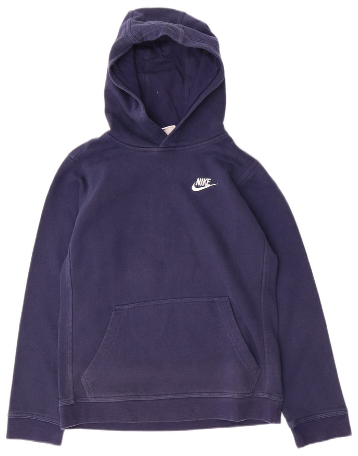 NIKE Pull à capuche garçon 12-13 ans Large Bleu Marine Coton