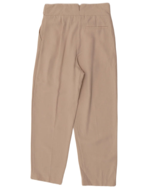 Topshop Pantalon de costume pour femme UK 8 Small W28 L26 Beige Polyester