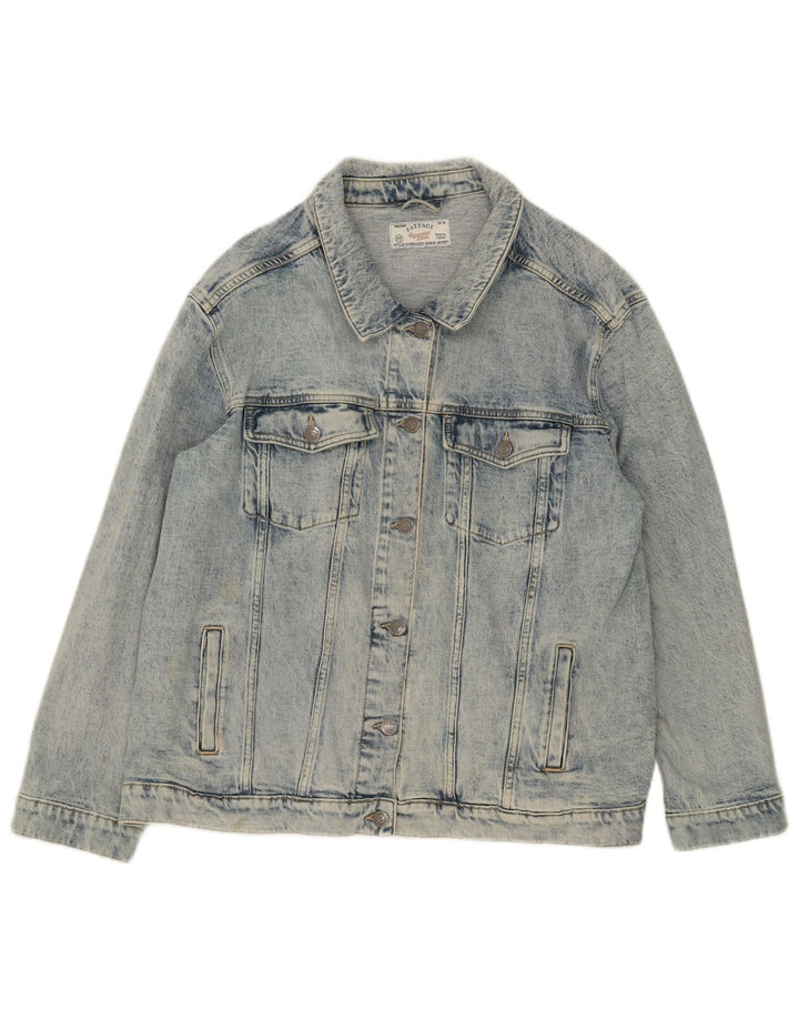 Fat Face Veste en Jean Femme UK 18 XL Bleu Coton