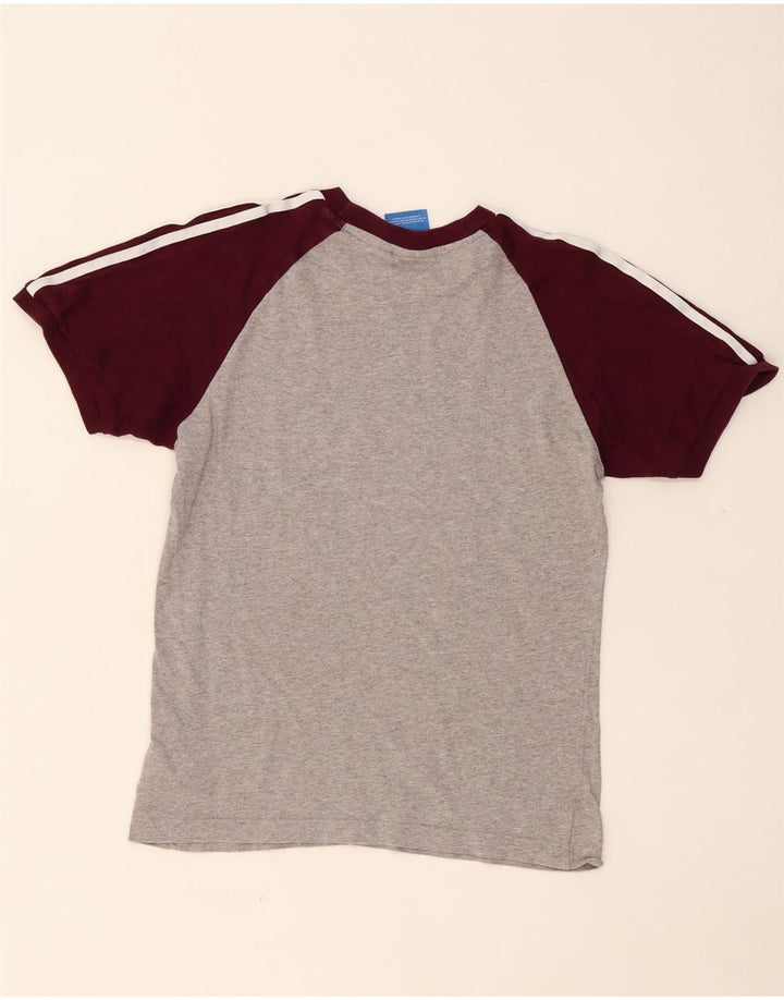 ADIDAS T-Shirt Homme Petit Gris Colorblock Coton