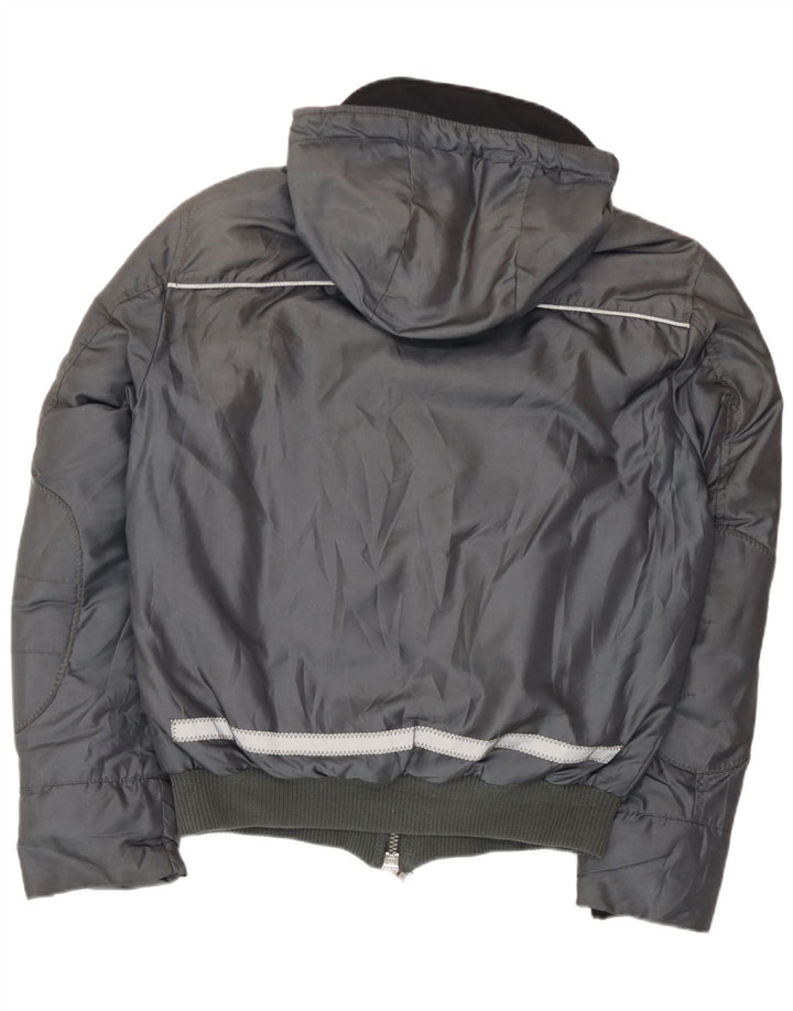 PEUTEREY Veste matelassée à capuche pour homme UK 38 Gris moyen Polyamide