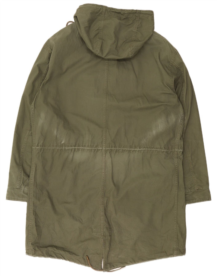 Zara Parka à capuche pour homme UK 40 Large Kaki