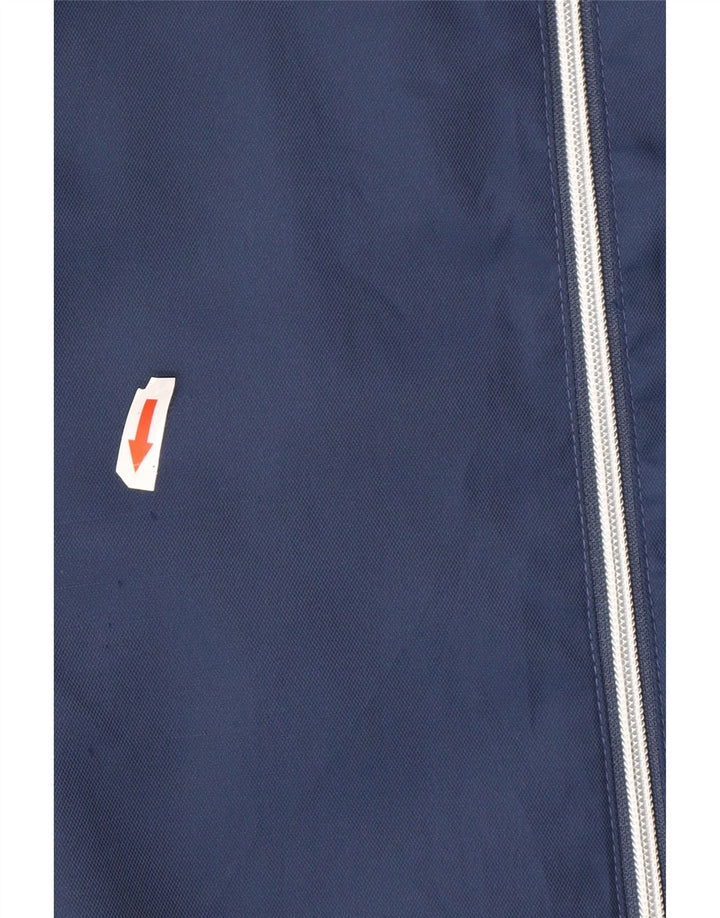 Asics Veste de survêtement sans manches pour hommes, grand, bleu marine, colour block