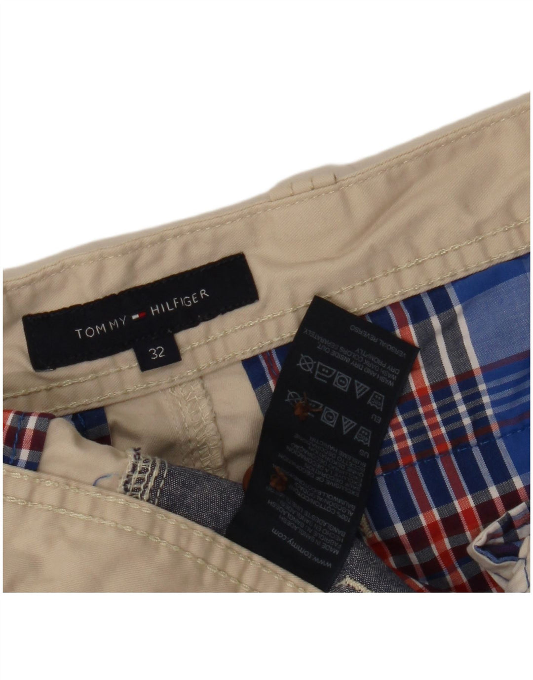 TOMMY HILFIGER Short Cargo Homme W32 Coton Beige Moyen