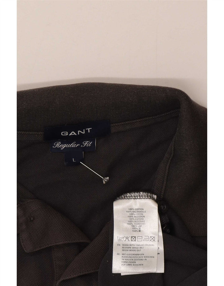 Gant Polo Regular Fit Homme Grand Gris Coton