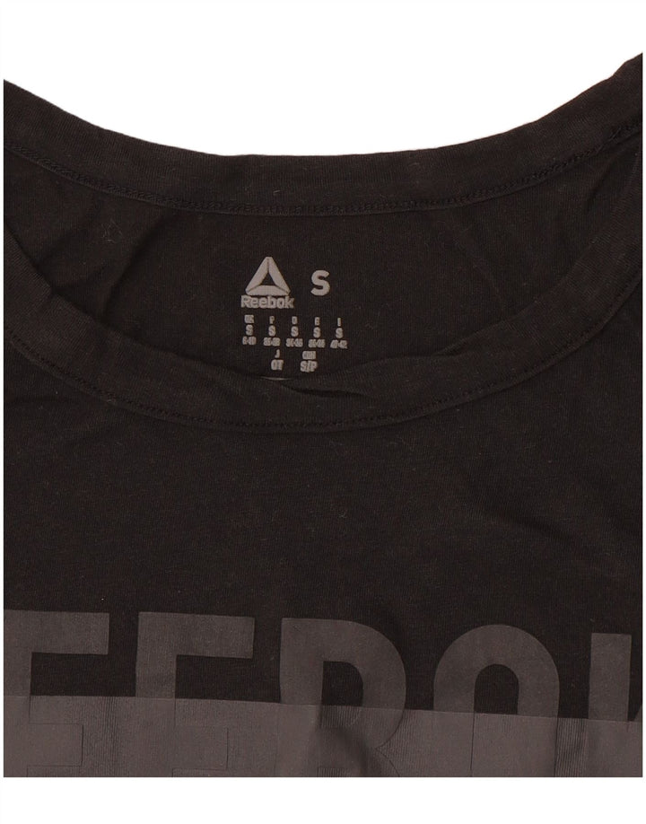 Reebok Débardeur graphique pour femme UK 8/10 Small Noir