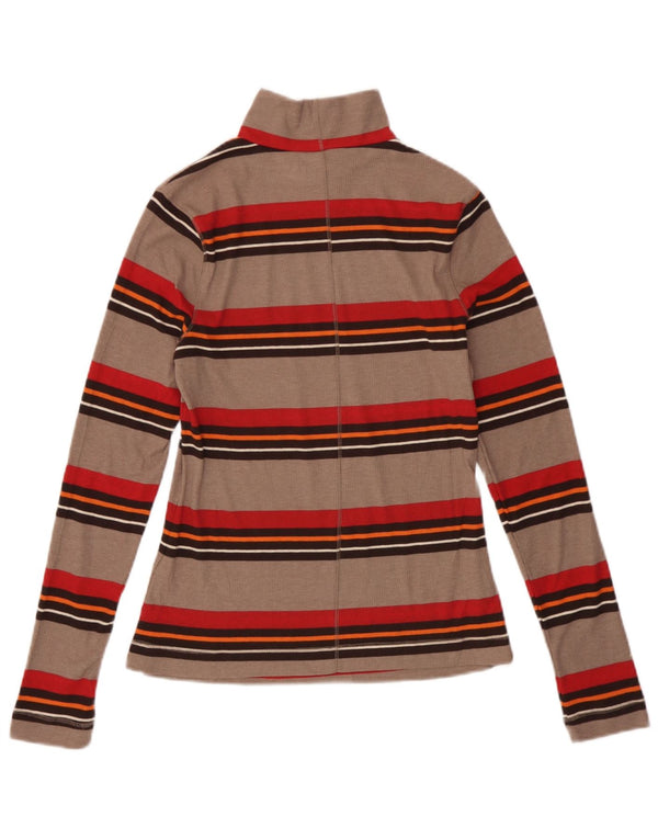 Next Top Femme Manches Longues UK 42 Coton Rayé Beige Moyen